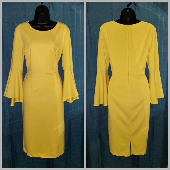 New York & Company Dresses & Skirts - NY&Co. Yellow Bell Sleeve Dress